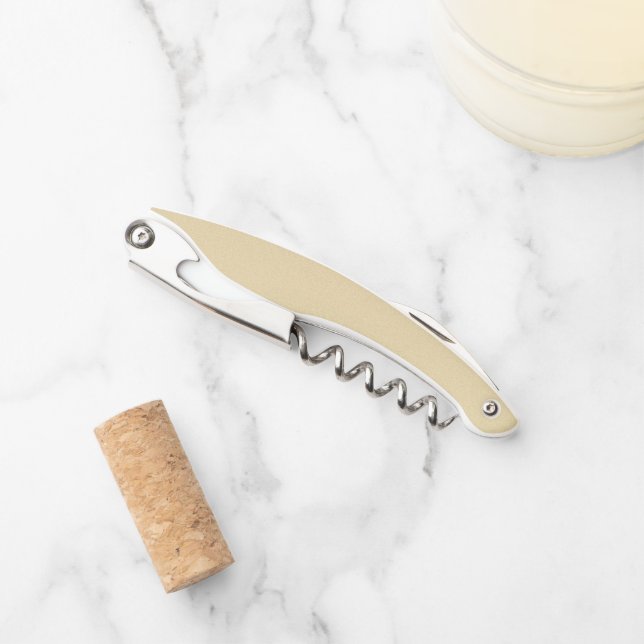 Gold Tone Minimalism Waiter's Corkscrew (Front)
