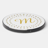 Gold Tone Monogram Wireless Charger (Front 2)