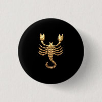 Gold Tone Scorpio Scorpion Symbol Zodiac