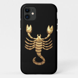 Gold Tone Scorpio Scorpion Symbol Zodiac iPhone 11 Case