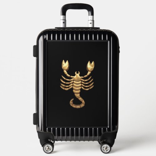 Gold Tone Scorpio Scorpion Symbol Zodiac Luggage