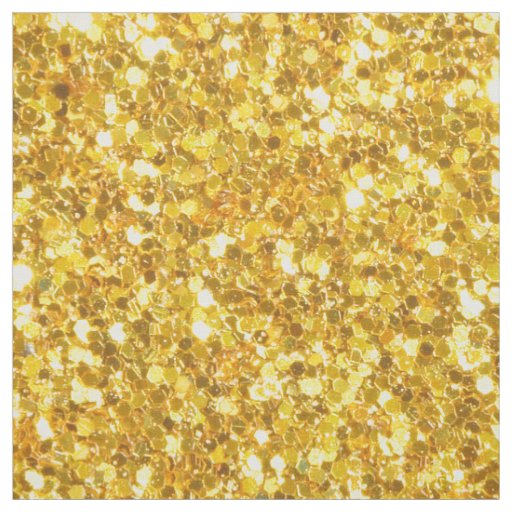 Gold Tones Glitter Pattern Fabric