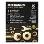 Gold Tools, Auto Mechanic & Repairs Advertising Flyer