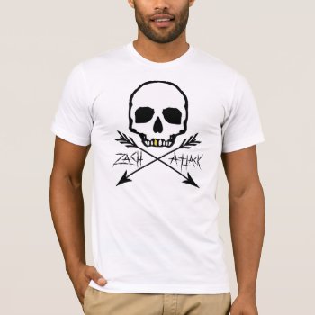 Gold Tooth Skull Version 1 T-shirt by ZachAttackDesign at Zazzle