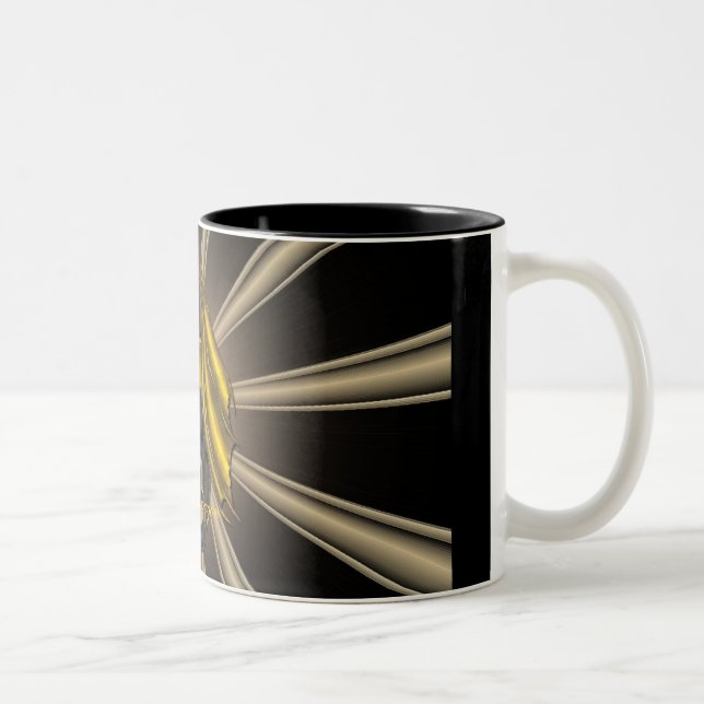 Gold Topaz Dragon Pattern Mug (Right)