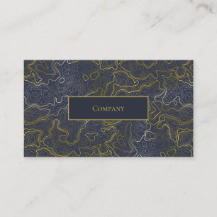 Gold Topography Business Card