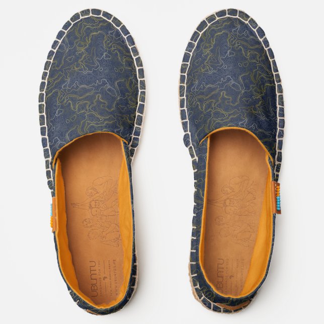 Gold Topography Espadrilles (Front)