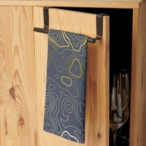 Gold Topography Kitchen Towel
