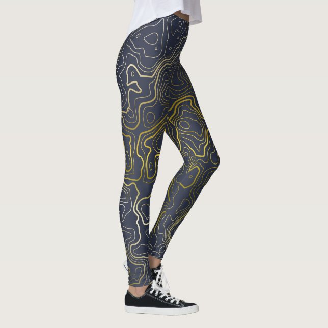 Gold Topography Leggings (Right)