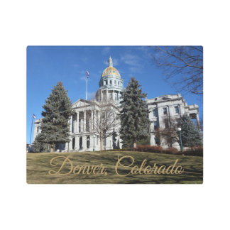 Gold-Topped Capitol Building Denver Colorado Metal Print