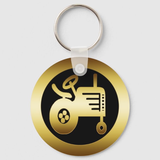 GOLD TRACTOR KEYCHAIN (Front)
