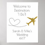 Gold, Travel Themed Decoration-wedding Sign at Zazzle