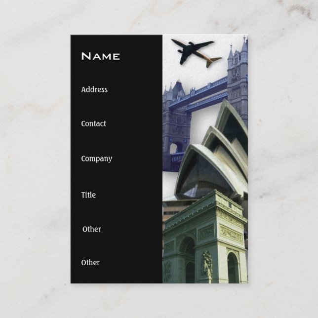 Gold Travels Business Card (Front)