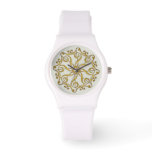 &quot;gold&quot; Treble And Bass Clefs Wheel - Jewelry Watch at Zazzle