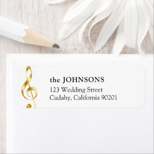 Gold Treble Celff Music Event Return Address Label
