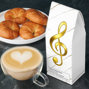 Gold Treble Clef Marble Home Decor Roasted Coffee