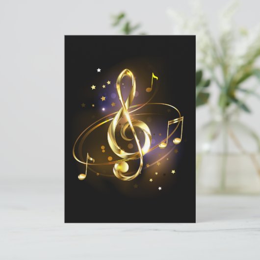 Gold Treble Clef Music (Standing Front)