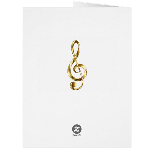 Gold Treble Clef Music (Back)