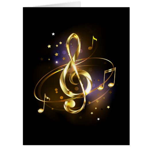 Gold Treble Clef Music (Front)