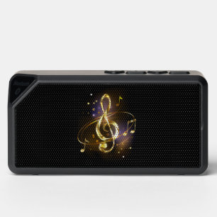 Gold Treble Clef Music Bluetooth Speaker