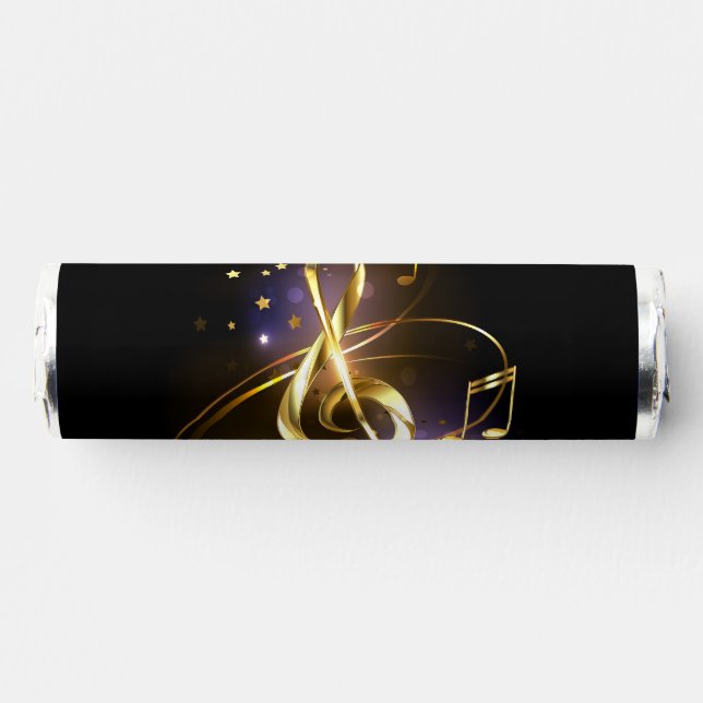 Gold Treble Clef Music Breath Savers® Mints (Front)