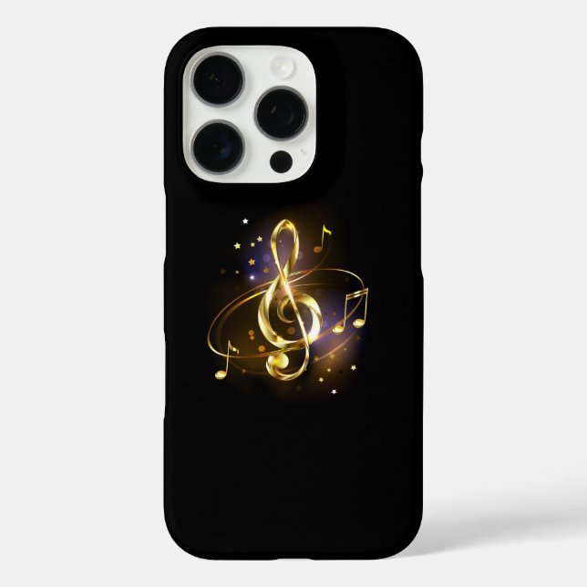 Gold Treble Clef Music Case-Mate iPhone Case (Back)