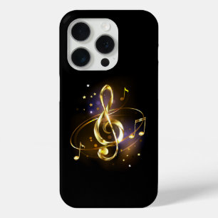 Gold Treble Clef Music iPhone 15 Pro Case