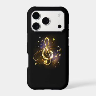 Gold Treble Clef Music iPhone 17 Pro Case