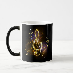 Gold Treble Clef Music Color Morph Mug