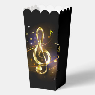 Gold Treble Clef Music Favor Boxes