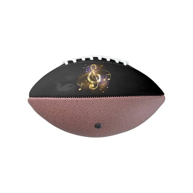 Gold Treble Clef Music Football (Rotated 270)