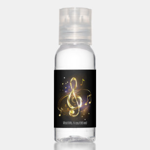 Gold Treble Clef Music Hand Sanitizer