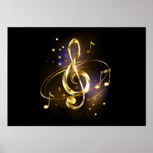 Gold Treble Clef Music Holder