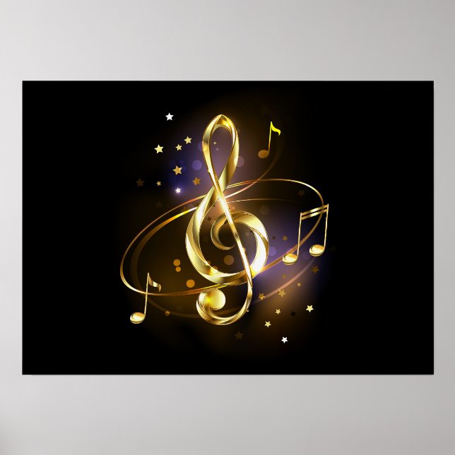 Gold Treble Clef Music Holder (Front)