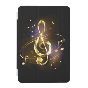Gold Treble Clef Music iPad Mini Cover