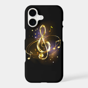 Gold Treble Clef Music iPhone 17 Case