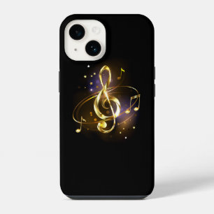 Gold Treble Clef Music iPhone 14 Case