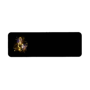 Gold Treble Clef Music Label