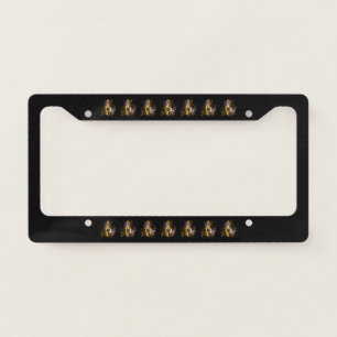 Gold Treble Clef Music License Plate Frame