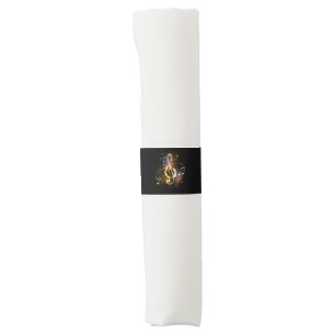 Gold Treble Clef Music Napkin Bands