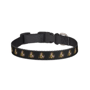 Gold Treble Clef Music Pet Collar