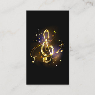 Gold Treble Clef Music Place Card