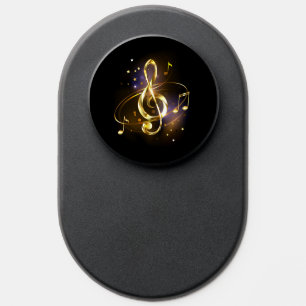 Gold Treble Clef Music PopSocket