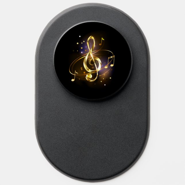 Gold Treble Clef Music PopSocket (Popsocket)
