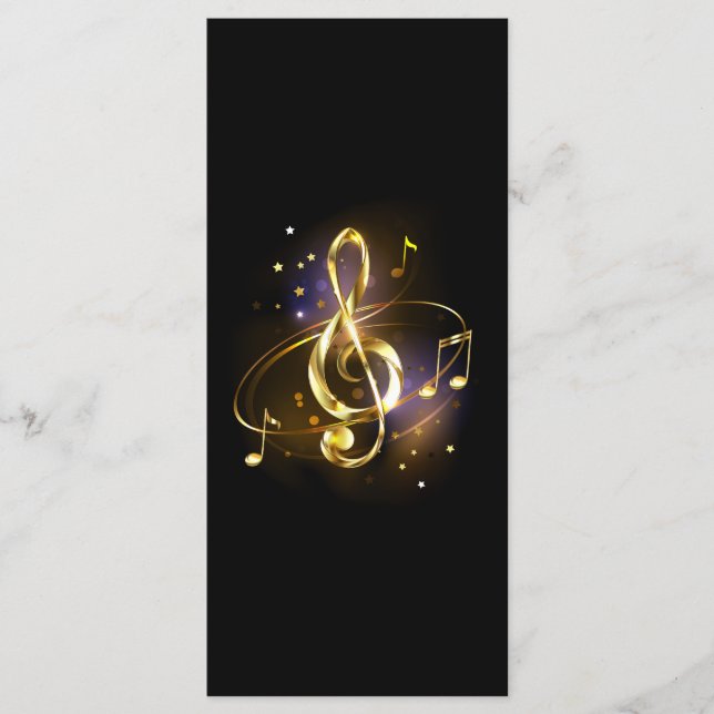 Gold Treble Clef Music Program (Front)