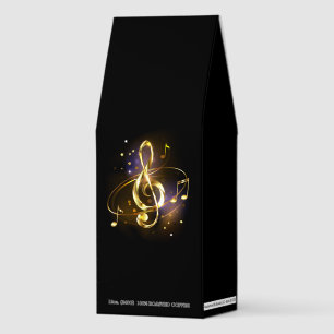 Gold Treble Clef Music Roasted Coffee