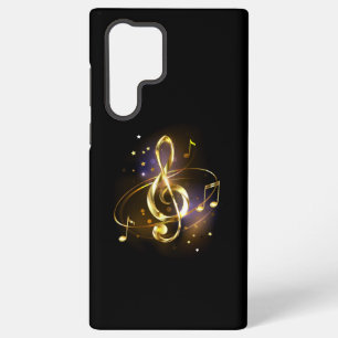 Gold Treble Clef Music Samsung Galaxy S22 Ultra Case