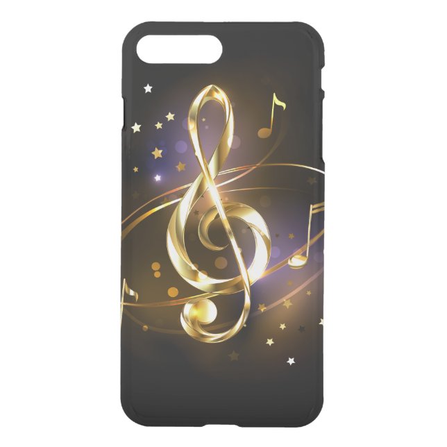 Gold Treble Clef Music Uncommon iPhone Case (Back)