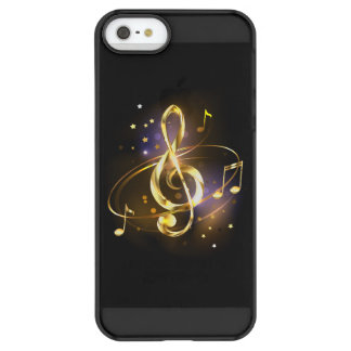 Gold Treble Clef Music Permafrost iPhone SE/5/5s Case