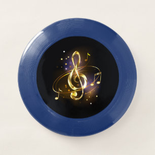 Gold Treble Clef Music Wham-O Frisbee